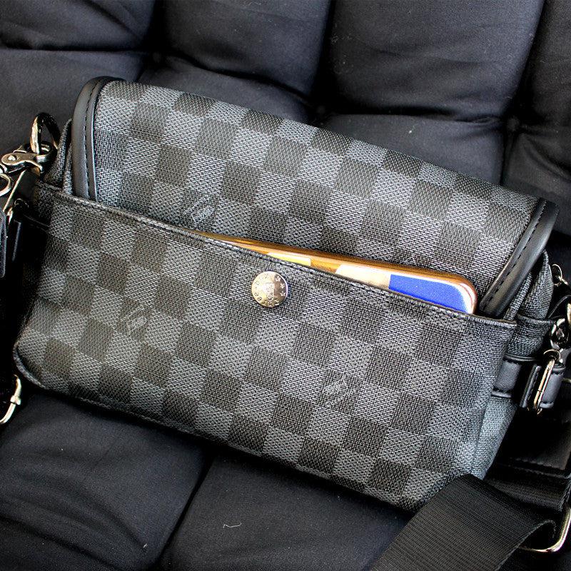 Small Checkered Messenger Bag