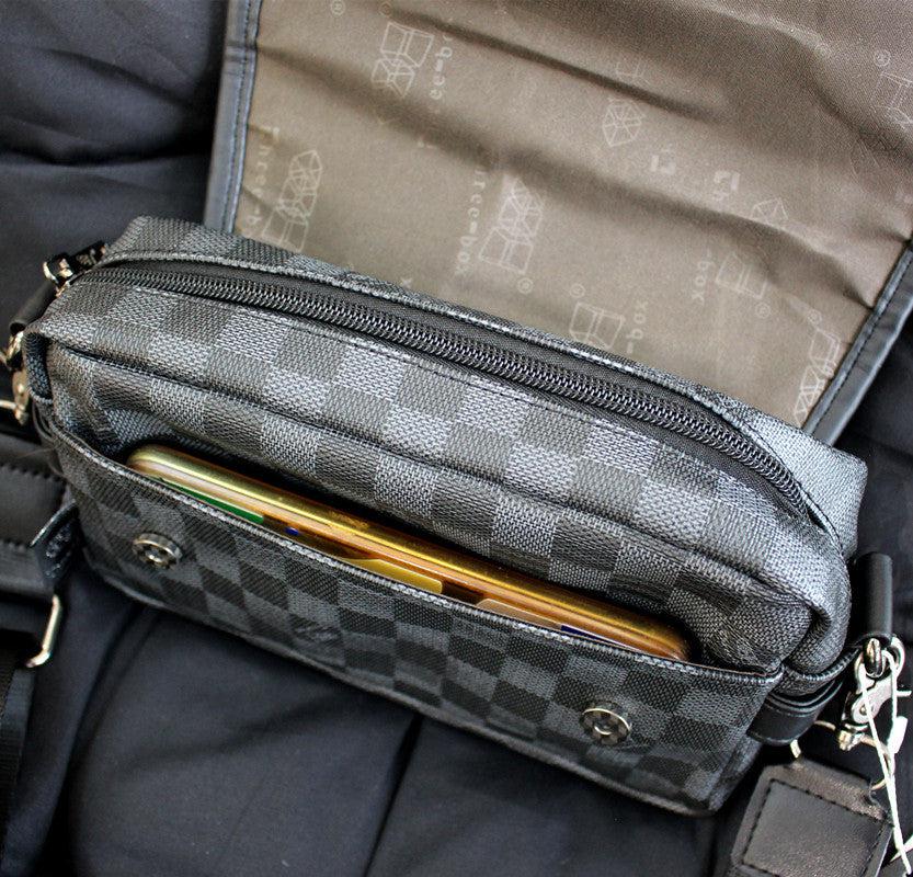 Small Checkered Messenger Bag