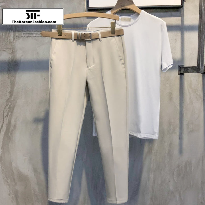 Suit Pants With Belt