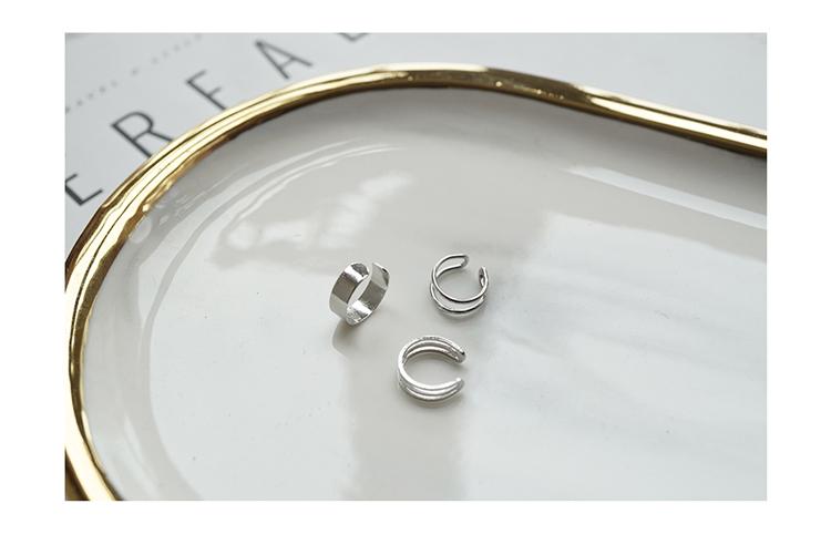 Three-Piece Silver Earring Clip