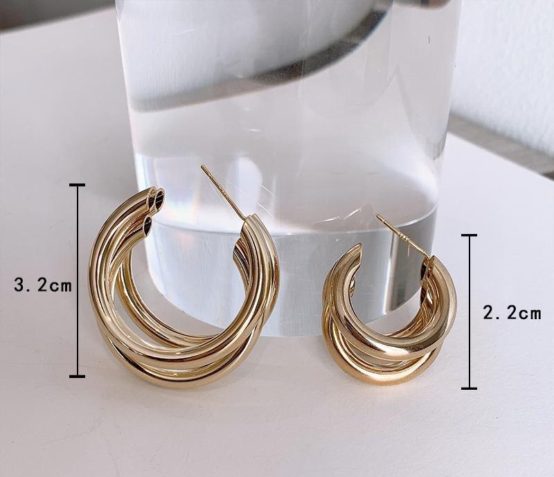 Three-Ring Earrings