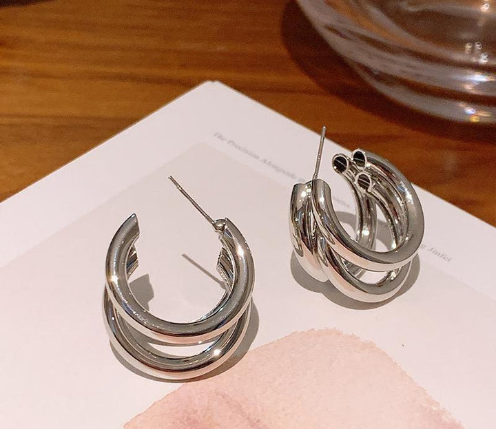 Three-Ring Earrings