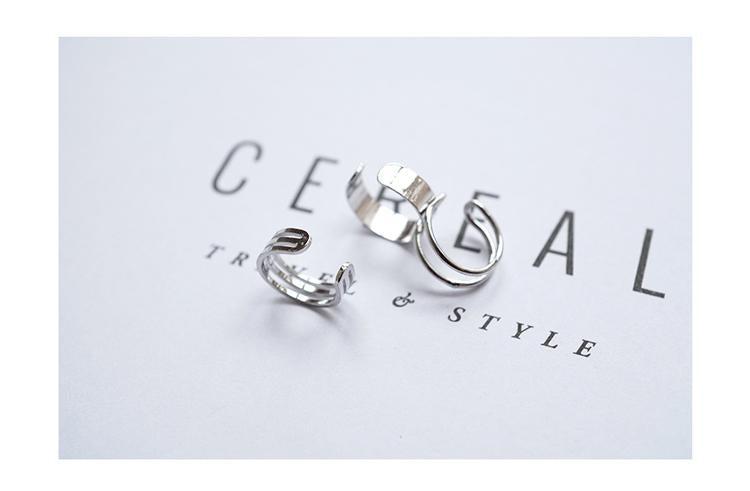 Three-Piece Silver Earring Clip