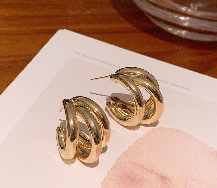 Three-Ring Earrings