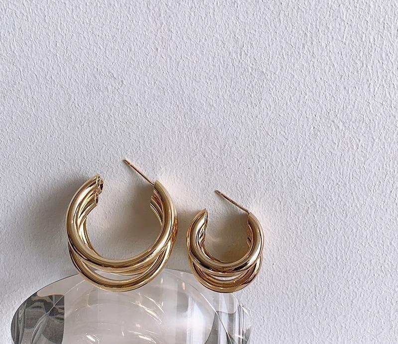 Three-Ring Earrings