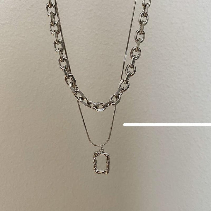 Two-Piece Silver Necklace