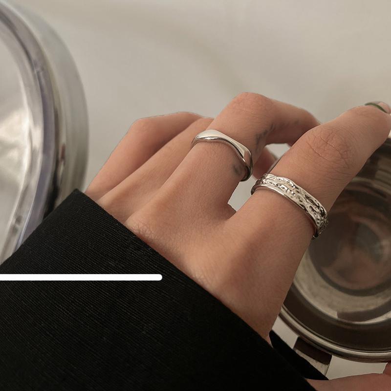 Two-Piece Silver Open Ring