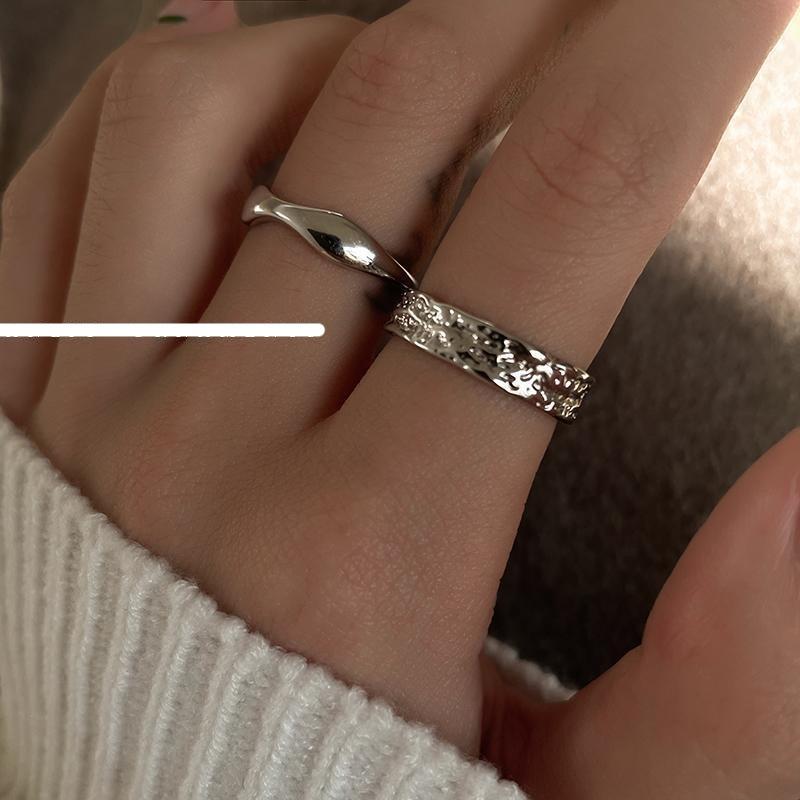 Two-Piece Silver Open Ring