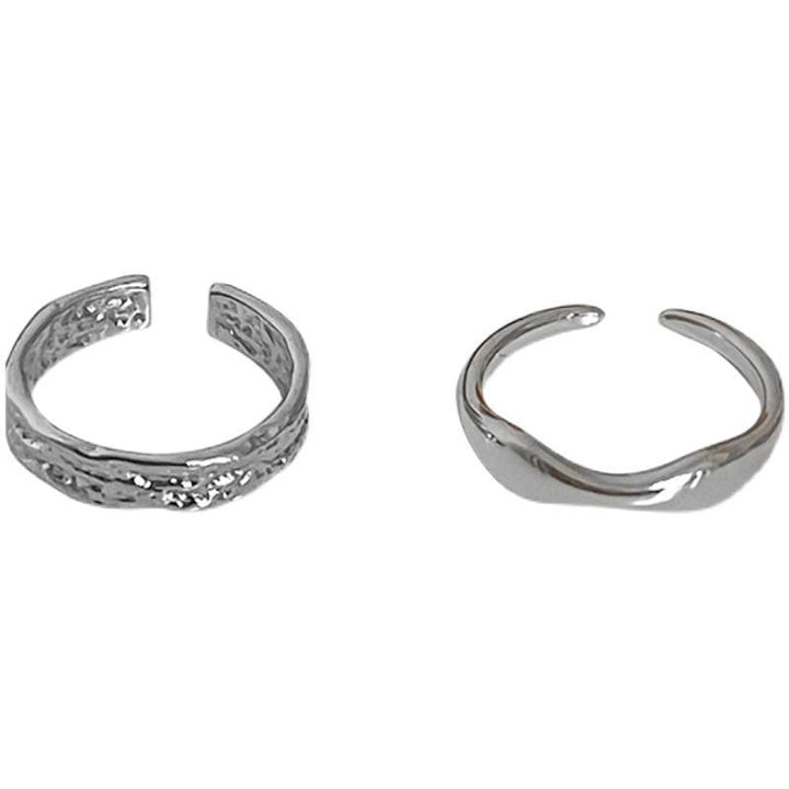 Two-Piece Silver Open Ring