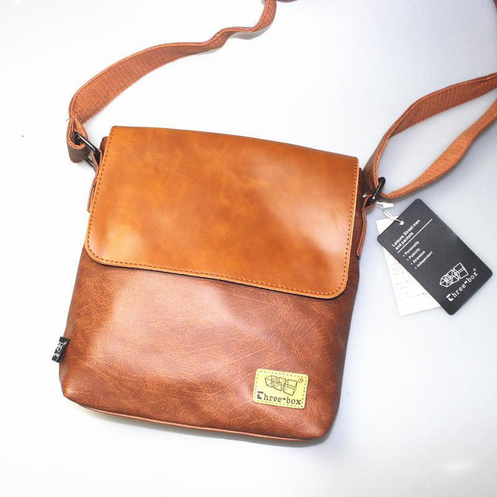 Vertical Pu Leather Shoulder Bag