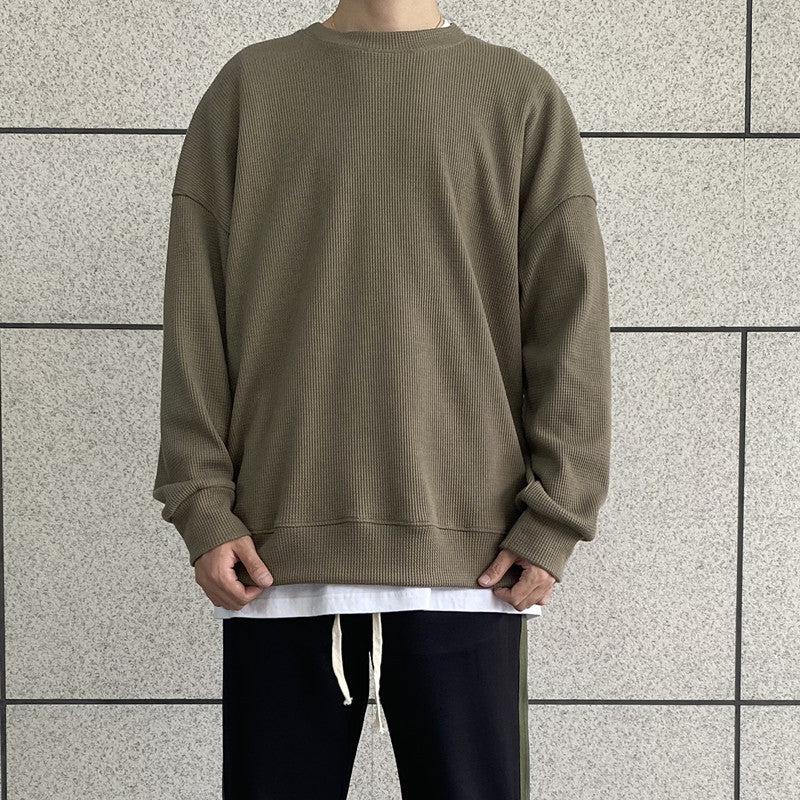 Waffle Round Neck Sweater