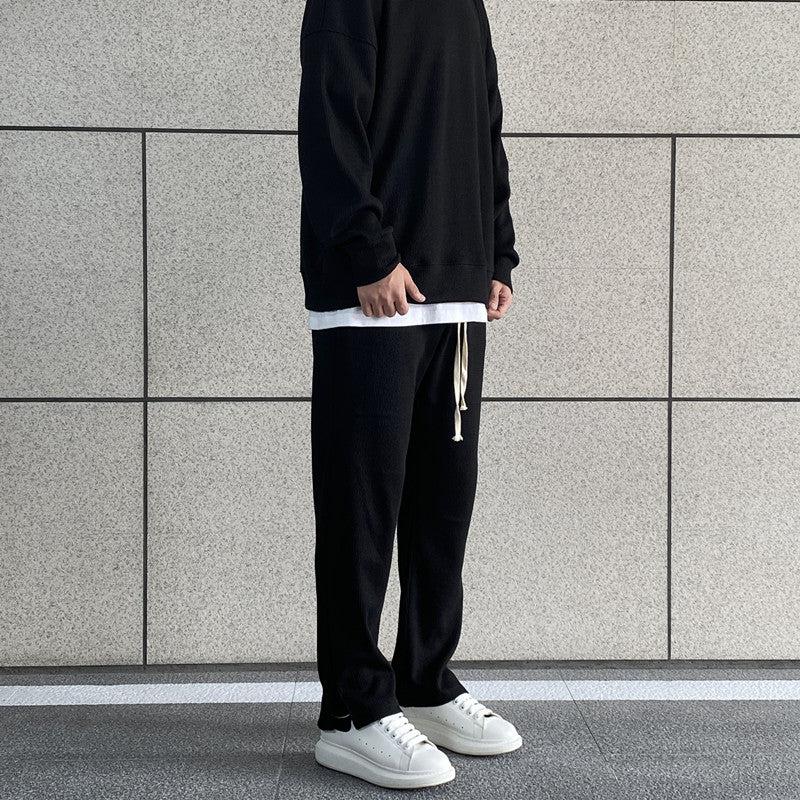 Waffle Slit Sweatpants