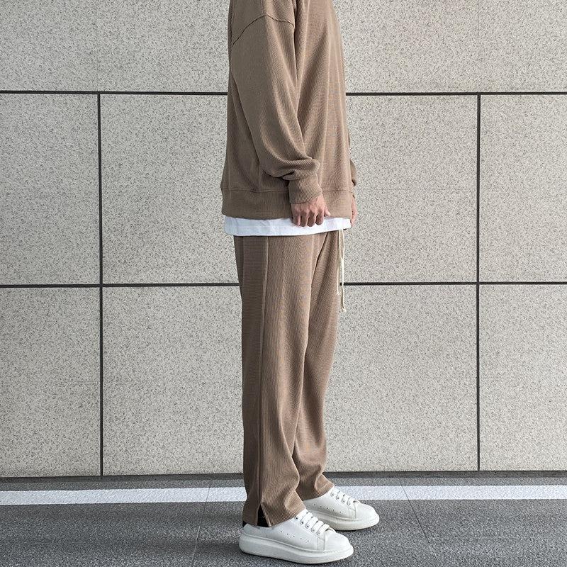 Waffle Slit Sweatpants – The Korean Fashion
