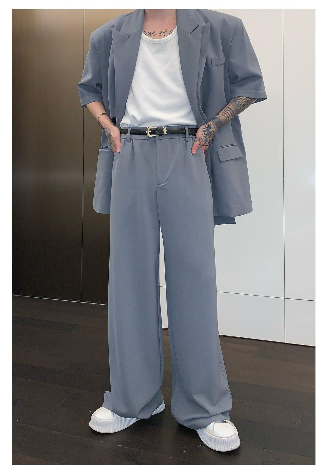 Wide Leg Suit Pants