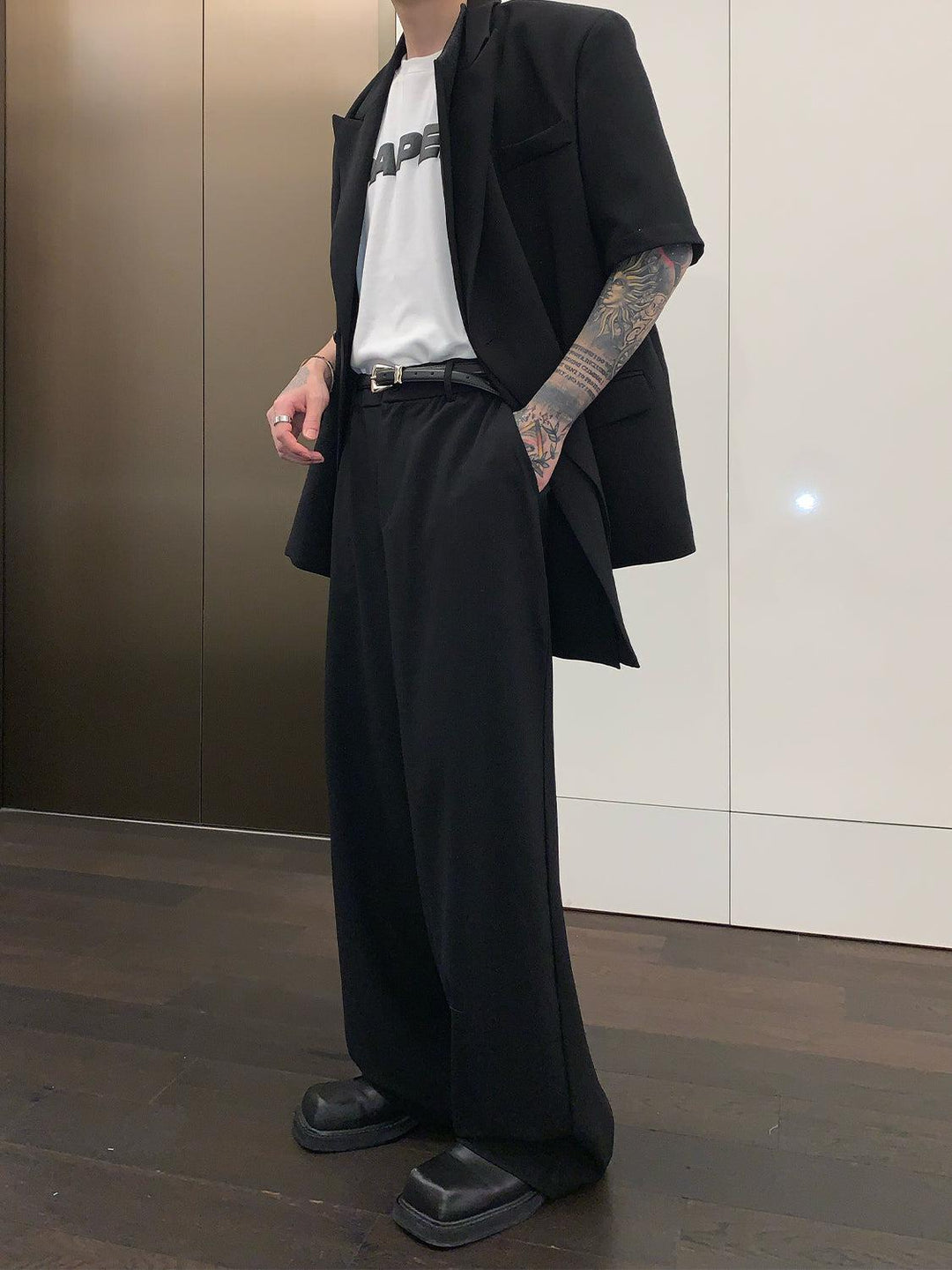 Wide Leg Suit Pants