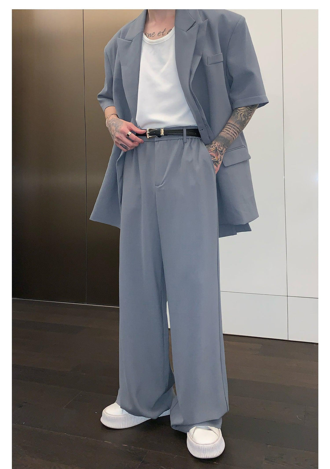 Wide Leg Suit Pants