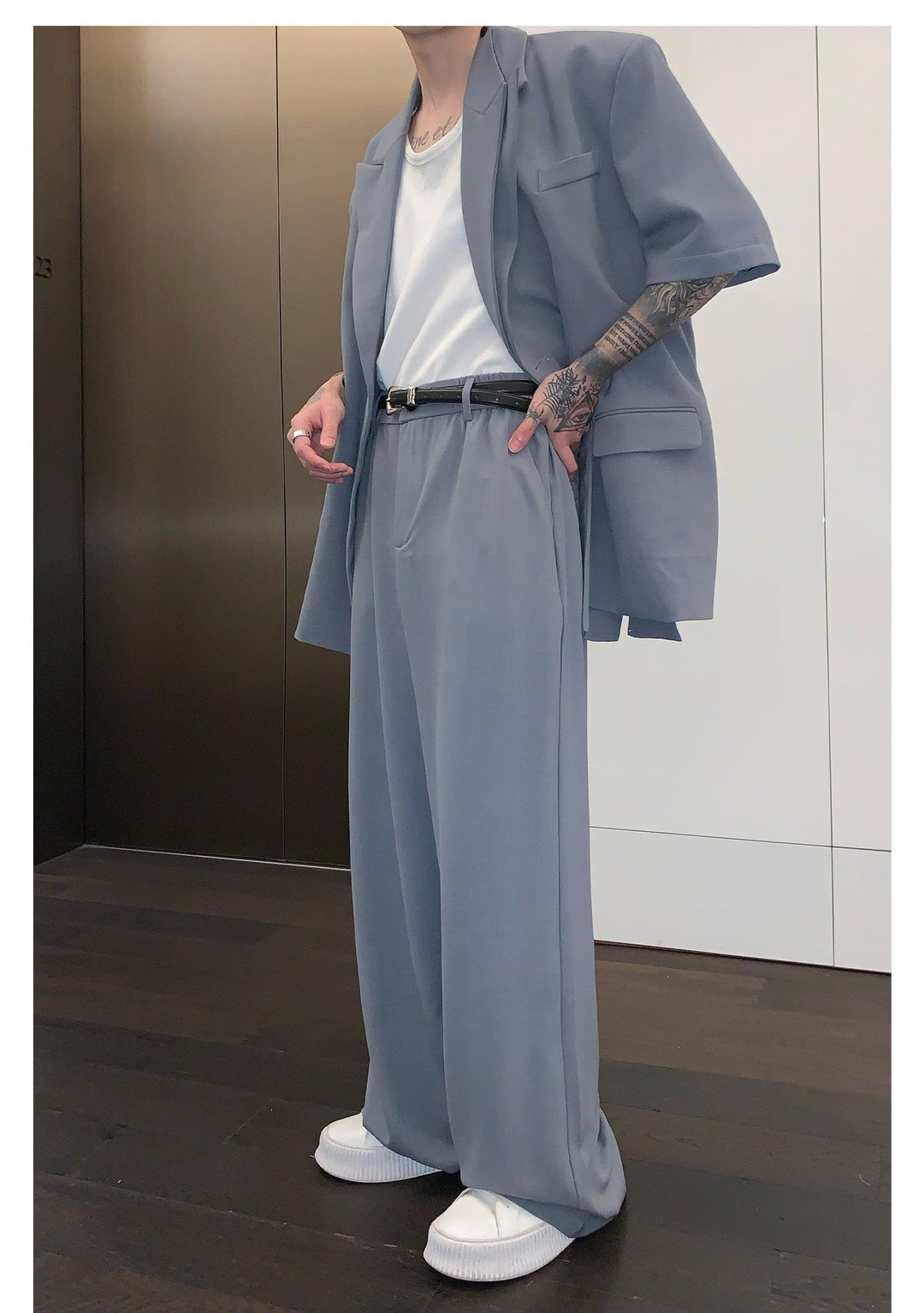 Wide Leg Suit Pants