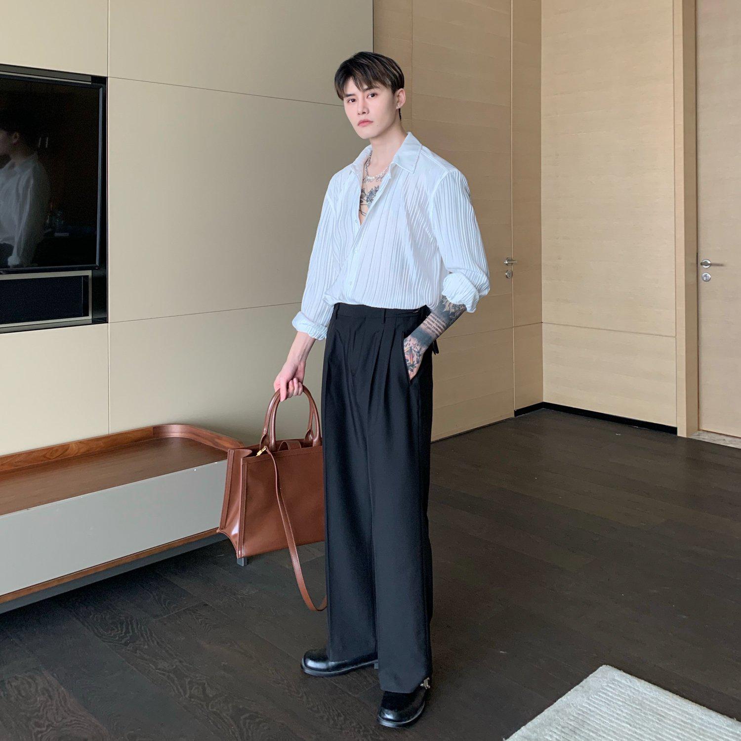 Wide legs suit pants - The Korean Fashion