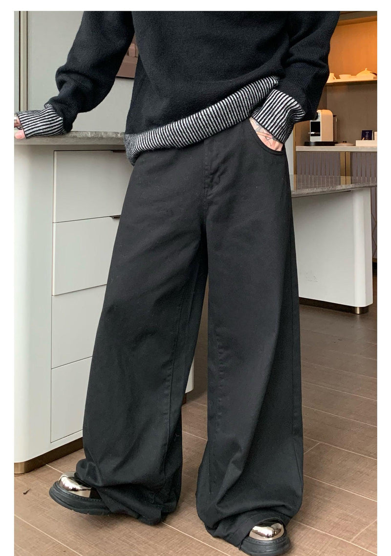 Wide-leg Mopping Pants – The Korean Fashion