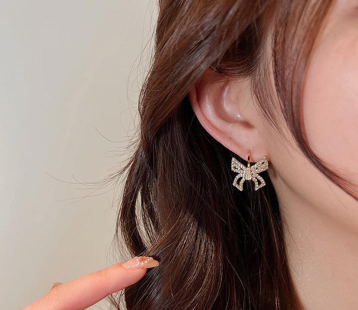 Zircon Bow Earrings