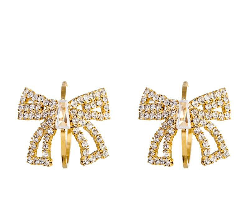 Zircon Bow Earrings