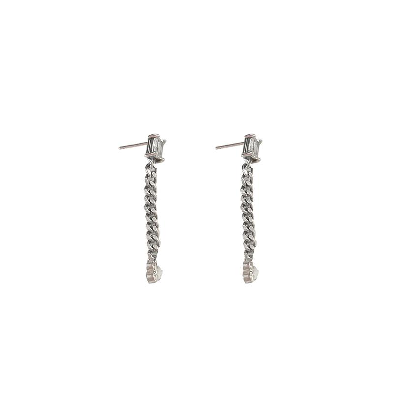 Zircon Chain Earrings